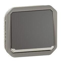 Interrupteur ou va-et-vient lumineux composable étanche Plexo 10 AX / 250 V - coloris anthracite
