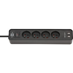 Bloc multiprise Ecolor avec interrupteur + 2 ports USB