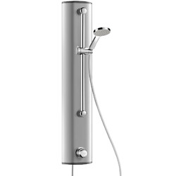 Panneau de douche temporisé avec mitigeur Tempomix - alimentation M 15x21 par le haut + douchette