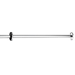 Barre pour rideau de douche droit inox poli brillant Ø16 - 2 m, à recouper