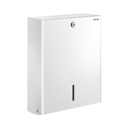 Distributeur mural d'essuie-mains enchevêtrés en Inox 304 époxy blanc - capacité de 500 formats