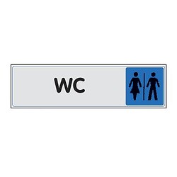 Plaquette signalétique plexiglas de couleur WC