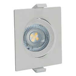 Spot orientable à encastrer carré 6,5 W 3000°K blanc