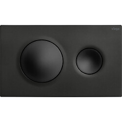 Plaque de commande de WC plastique double touche Visign for Style 20 pour réservoir Prevista 8610.1 - noir mat