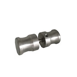 Jeu de 2 boutons de porte acier inoxydable diamètre 30mm pour cabine sanitaire