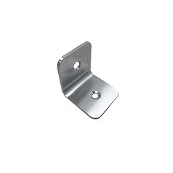 Équerre de fixation acier inoxydable avec 2 trous ronds - Lot de 4
