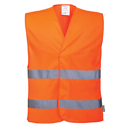 Gilet haute visibilité double bandes C474 orange fluo 2XL/3XL