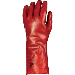 Gants EUROSTRONG 3620 PVC rouge enduction standard 36 cm taille 9