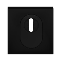 Rosace de sécurité carrée ESR 700Q avec protection cylindre, noir Cosmos, 52 x 52 x 12 mm, épaisseur de porte 40 - 55 mm, 1 paire