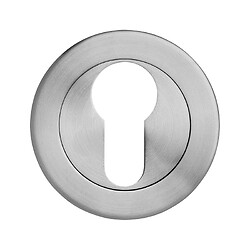 Rosace de sécurité ronde ESR 332 sans protection cylindre, inox satiné, Ø 52 mm, épaisseur de porte 36 - 50 mm, 1 paire