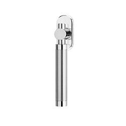 Levier de fenêtre New York EF654 rosace ovale en inox poli, satiné, oscillo-battant à 4 positions, longueur du carré 35 mm