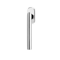 Levier de fenêtre Verona EF374 rosace ovale en inox poli, oscillo-battant à 4 positions, longueur du carré 35 mm