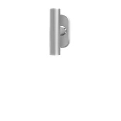 Levier de fenêtre Rhodos T EF284 rosace ovale en inox satiné, oscillo-battant à 4 positions, longueur du carré 35 mm