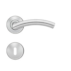 Béquille double sur rosace Slim Style BE400B à clipser en inox satiné, clé L