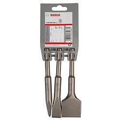 Coffret 3 burins courts plats SDS+ longueur 140 mm 0, 20,40 mm
