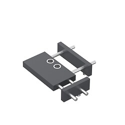 Gabarit pour perçage des attaches façades Avantech YOU Pratica 240, pour hauteur 77 mm