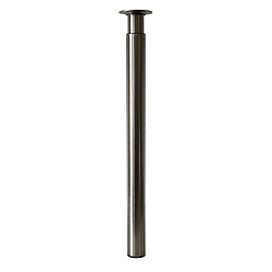 Pied Zoom Ø50-60 H.700mm à 1100mm réglable par vissage nickelé brossé