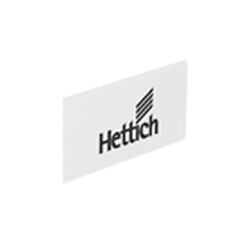 Caches pour profil ArciTech, avec logo Hettich, blanc, cond. 300