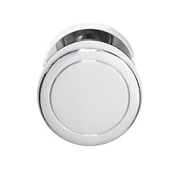Bouton de porte, forme disque/rondelle Ø54 centré en inox poli, pivotant, série EK530D