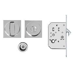 Poignées cuvettes porte à galandage, carrées, inox poli, 1 set, épaisseur de porte de 40 à 42 mm, série EPDQ 3