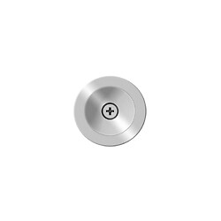 Poignée cuvette ronde en inox satiné, série EZ1705