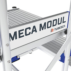 Plateforme Méca Modul 5 marches 3 garde-corps 2 rampes