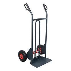 Diable poignées à garde, roues increvables Ø260 mm, charge utile 350kg