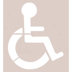 Pochoir PVC réutilisable "handicapé"