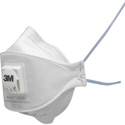 Masque antipoussière 3M™ Aura™, FFP2, avec valve, série 9322+ boîte de 10 masques