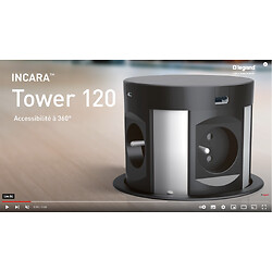 Bloc prise escamotable INCARA™ Tower 4 PC 2P+T USB A+C chargeur ind