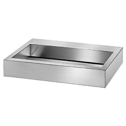 Lavabo Aqueduto mural sans trou de robinetterie Inox 304 satiné