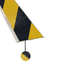 Nez de marche avec antidérapant 3000x60 mm à visser jaune / noir