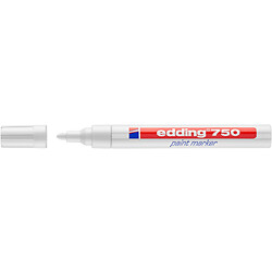 Marqueur peinture pointe ogive, référence 750, diamètre pointe 2-4 mm, coloris blanc