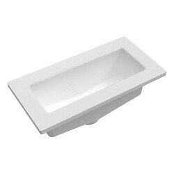Bac simple sans trop plein blanc 15x30 cm sortie centrale