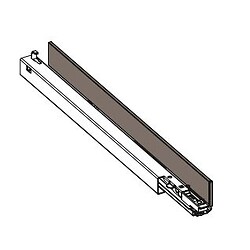 Kit profils et coulisses pour tiroirs modulables Excessories - 3 côtés sans façade avant - hauteur 128 mm