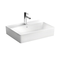 Lavabo mural Nuo, avec trop-plein, 60 cm