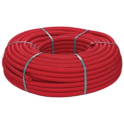 Tube PER pré-gainé rouge 10x12 - 100 mètres