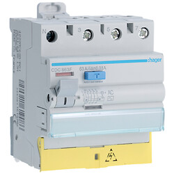 Interrupteur différentiel 3P+N 63A 30mA type AC à bornes décalées