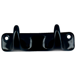 Crochet double en porcelaine noir brillant