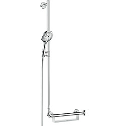 Ensemble de douche Raindance Select S 120 3 jets avec barre Unica'Comfort 110 cm et poignée d'appui à droite chromé