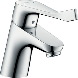 Mitigeur de lavabo Focus 70 Care avec poignée extra longue, tirette et vidage chromé