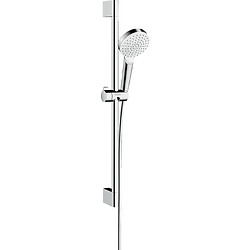Ensemble de douche Crometta 1 jet EcoSmart 9 l/min avec barre Unica'Croma 65 cm blanc/chromé