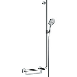 Ensemble de douche Raindance Select S 120 3 jets avec barre Unica'Comfort 110 cm et poignée d'appui à gauche chromé