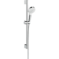 Ensemble de douche Crometta 1 jet Green 5,7 l/min avec barre Unica'Croma 65 cm blanc/chromé