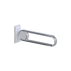 Barre d'appui rabattable vario Cavere®, amovible, 600 mm, avec platine de fixation, chrome blanc satiné