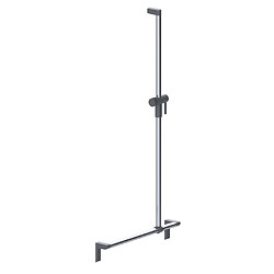 Barre de maintien avec support de douchette à position réglable Cavere®, chrome anthracite métallisé