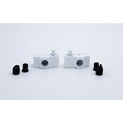 Charnière à pivot pour porte en verre épaisseur 6 mm - en acier finition blanc