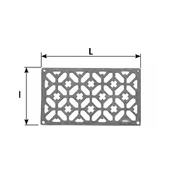 Grille ventilation rectangulaire en fonte