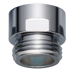 Limiteur d'eau pour douches PCR chromé/noir 1/2" x 1/2" - 6 L/min - Lot de 2 pièces
