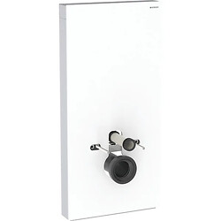 Panneau sanitaire Monolith pour WC suspendu, 101 cm, verre blanc et aluminium